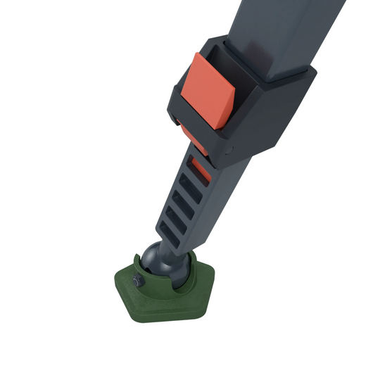 ROCKSTEADY™ LEG + GROUNDGRIP™ FEET.